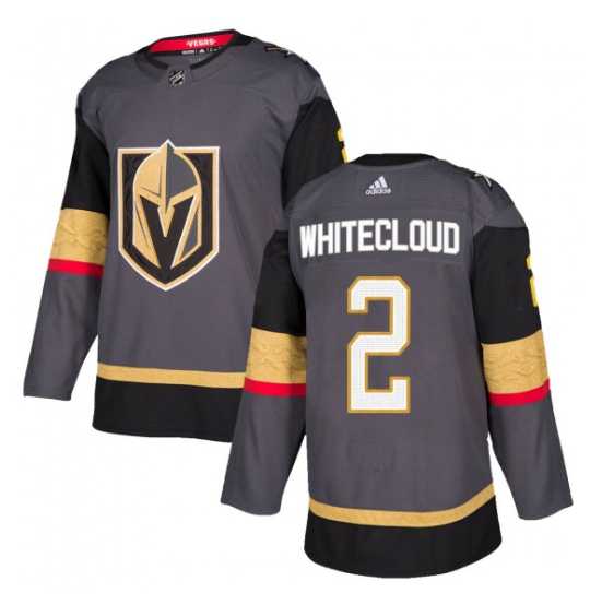 Men%27s Vegas Golden Knights #2 Zach Whitecloud Gray Stitched Jersey Dzhi->vegas golden knights->NHL Jersey